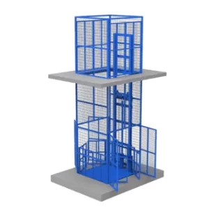 4 Posts Fully-caged Cargo Lift