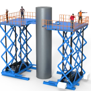 Large-scale Rigid Chain Scissor Lift Assembly Platform